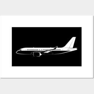 A220-100 (CS100) Silhouette Posters and Art